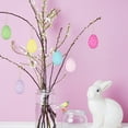 thumbnail image 2 of Easter Colored Egg Set, 2.36 inch Wooden Vintage Style Spray Decor, Scattered Holiday Themed Beauty for Spring Season, 2 of 6