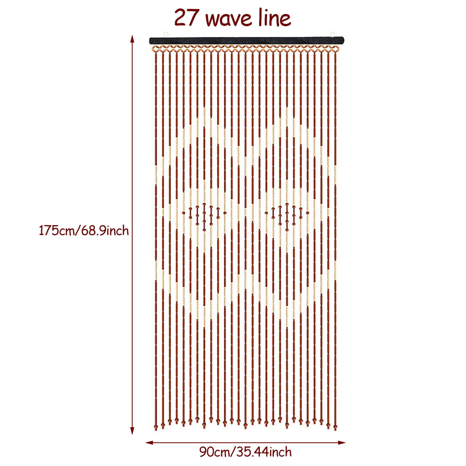 Wooden Bead Curtain Bamboo Bead Curtain Doorway String Door Curtains Screen Beaded Wooden Curtain
