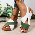 thumbnail image 4 of YOUYEDIAN Orthopedic Sandals for Women Arch Support Flat Wedge Sandals Lightweight Non Slip Slip on Sneakers Comfort 2026 New Foam Shoes (Green), 4 of 6