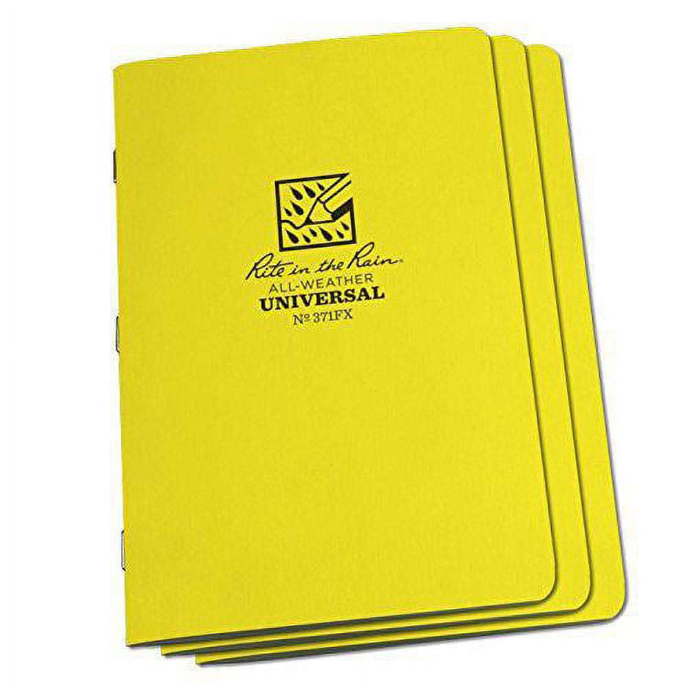 Rite in the Rain 391FX All-Weather Stapled Notebook, Journal - 3 pack