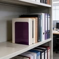 thumbnail image 5 of Bookends, Book Stand, Desktop Organizer, Clear Acrylic Book Holder for Desk Shelf, Modern Sturdy Design, 5 of 6