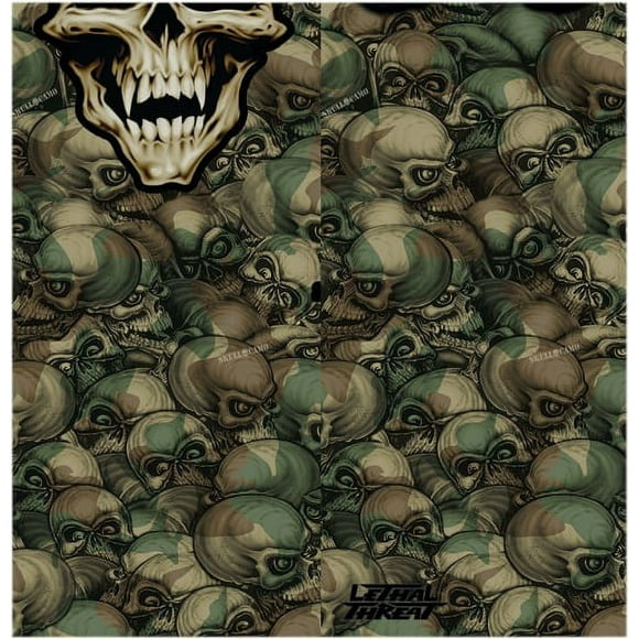 Lethal Threat Neck Scarves Skull Camo (Green, OSFM) Camo Skull
