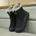 thumbnail image 6 of Black Women'S High-Top Boots With Fleece Interior, Thick Sole For Winter, Comfortable And Warm For Everyday Use, 6 of 9