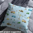 thumbnail image 2 of jejeloiu Vintage Crane Tower Fabric by the Yard 2 Yards,Modern Transport Vehicle Room Decor Fabric by the Yard,Blue Green Yellow Fabric for Sewing For Boys Kids,Super Cozy Room Decor, 2 of 6