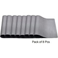 thumbnail image 5 of PVC Placemats Set of 8 for Dining Table Coffee Table Kitchen Mats Heat Resistant Anti Skid Washable Easy to Clean Woven Vinyl Placemats in Reusable Pouch 18â€x12â€, 5 of 8