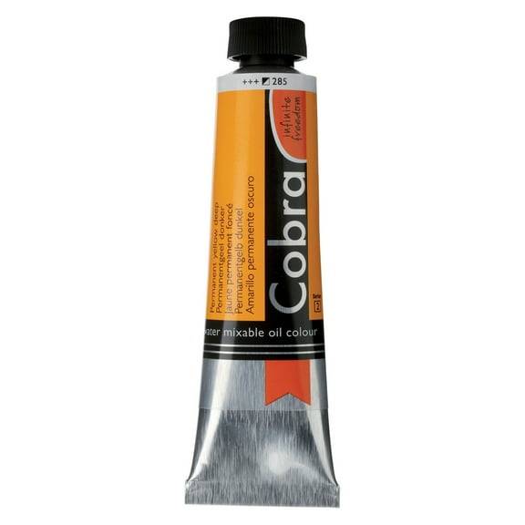 Cobra Water Mixable Oil Colour 40ml, Permanent Yellow Deep