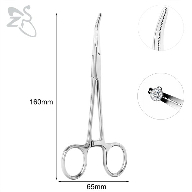 ZS-abrazadera de perforación de acero inoxidable, alicates de bloqueo ranurado, herramienta de alicates de perforación de apertura para oreja, labio, vientre, ombligo, lengua, 1 ud.