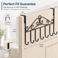 thumbnail image 2 of NOGIS Over The Door Hook,Over Door Coat Rack ,Over Door Towel Rack,Door Hooks,Door Hanger Hook of Bathroom,Clothes ,Belt, Hat,Behind Back of Bathroom, Towel Hanger 7 Hooks ,Black, 2 of 7