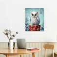 thumbnail image 2 of Owl Winter Holiday Red Gifts Canvas Wall Art Prints Home Decor Picture for Bedroom Bathroom Kitchen Office, 2 of 4