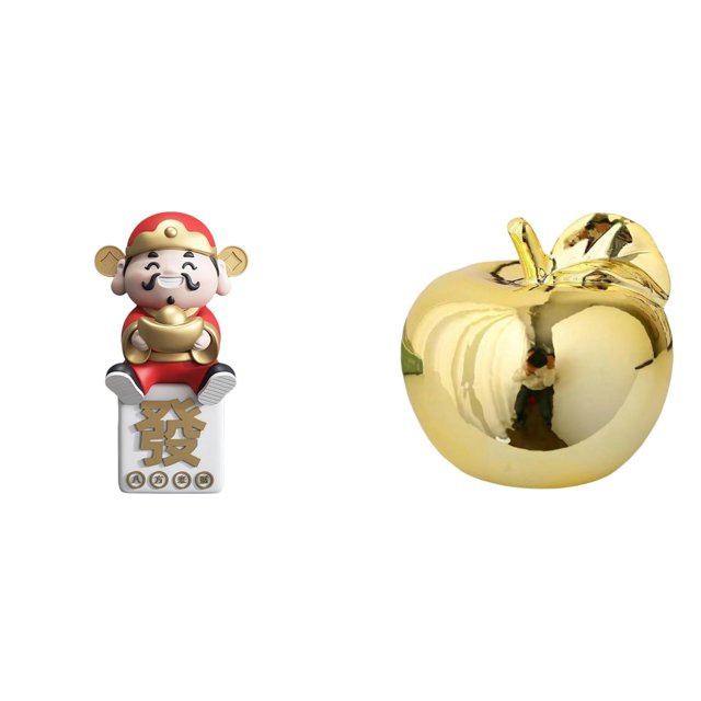 Figura de escritorio,Figura de Dios de la Fortuna de Dibujos Animados,Regalo Feng Shui,Estatua decorativa,Escultura de frutas para decoración del hogar,ideal para escritorio o