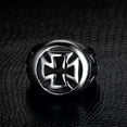 thumbnail image 2 of GKNET Vintage Fashion Arc Cross Men's Stainless Steel Personalized Rings Size 7-15, 2 of 6