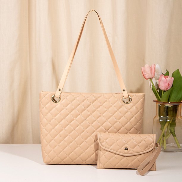 Bolso bandolera para mujer Casual 2 en 1 Conjunto de bolso Moda para mujer Tote (Beige) Sywqhk Para Estrenar
