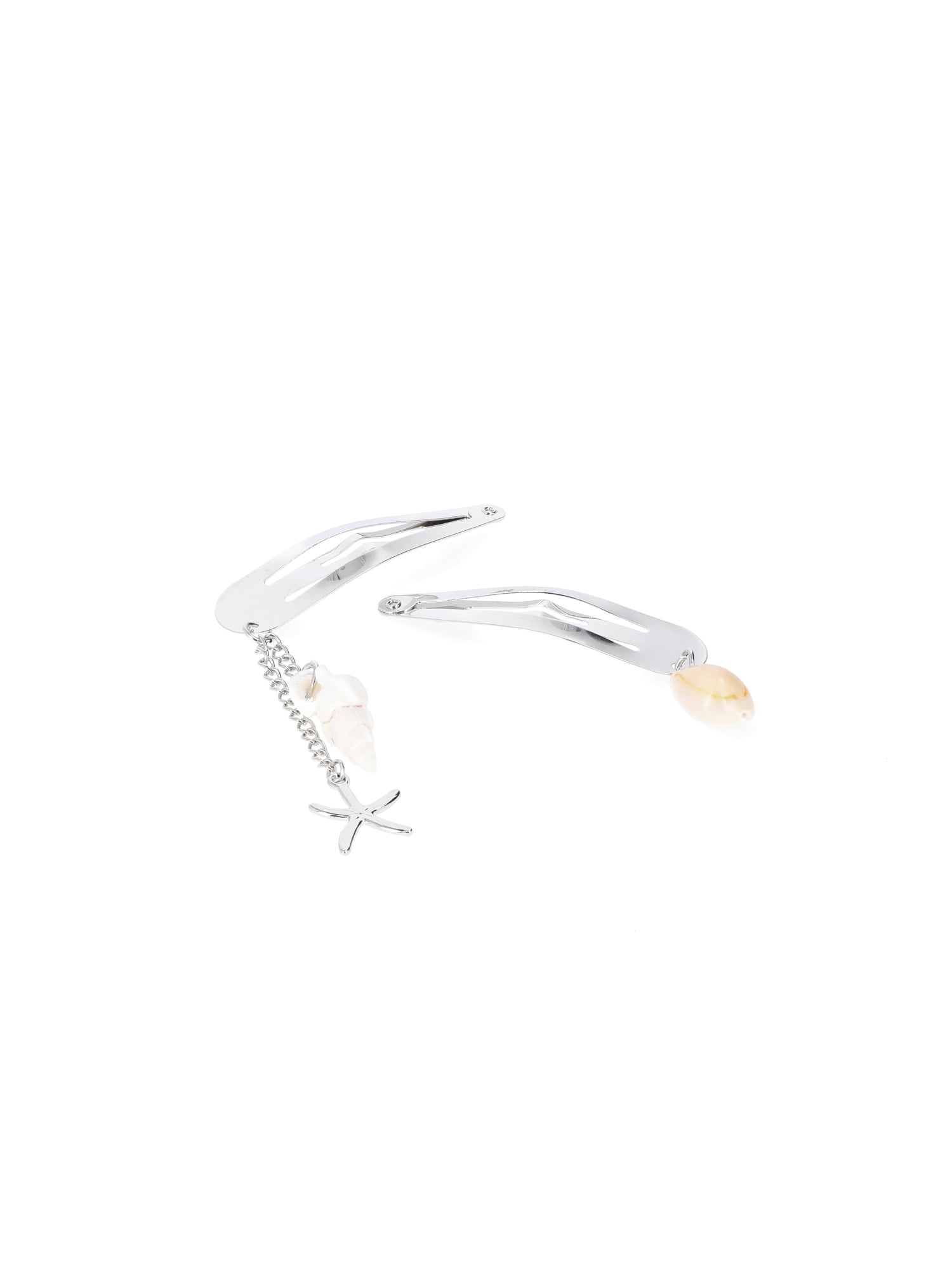 No Boundaries Snap Clip with Charms, 2-Piece Set, Ivory