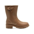 thumbnail image 3 of STYLE & COMPANY Womens Brown Lug Sole Removable Insole Buckle Accent Millyy Round Toe Block Heel Rain Boots 7 M, 3 of 4