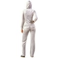 thumbnail image 4 of Vertigo Paris Women's Embroidered Logo Velour Lounge Tracksuit Jog Set - Grey - Medium, 4 of 5