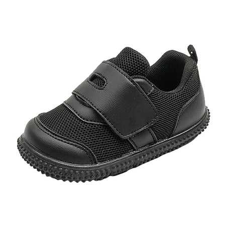 Quealent Kids Shoes Toddler Boys Girls Spring Autumn Soft Bottom Non Slip Comfortable Shoes Kids Running Shoes (Black 12.5)