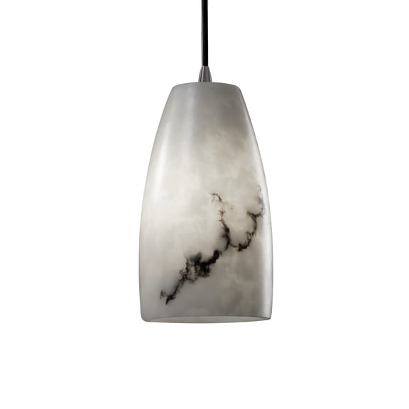 Justice Design Group LumenAria Tall 1-light Brushed Nickel Pendant