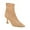 Beige, variant on XYD Women Pointed Toe Braided Ankle Boots Woven Mid Heels Zip-up Elegant Booties Shoes Size 7 Light Purple
