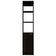 thumbnail image 6 of DUOSONG Black Wengue 2-Shelf Rectangle Linen Cabinet Black Particle Board Furniture Primary Living Space Cabinets, 6 of 9