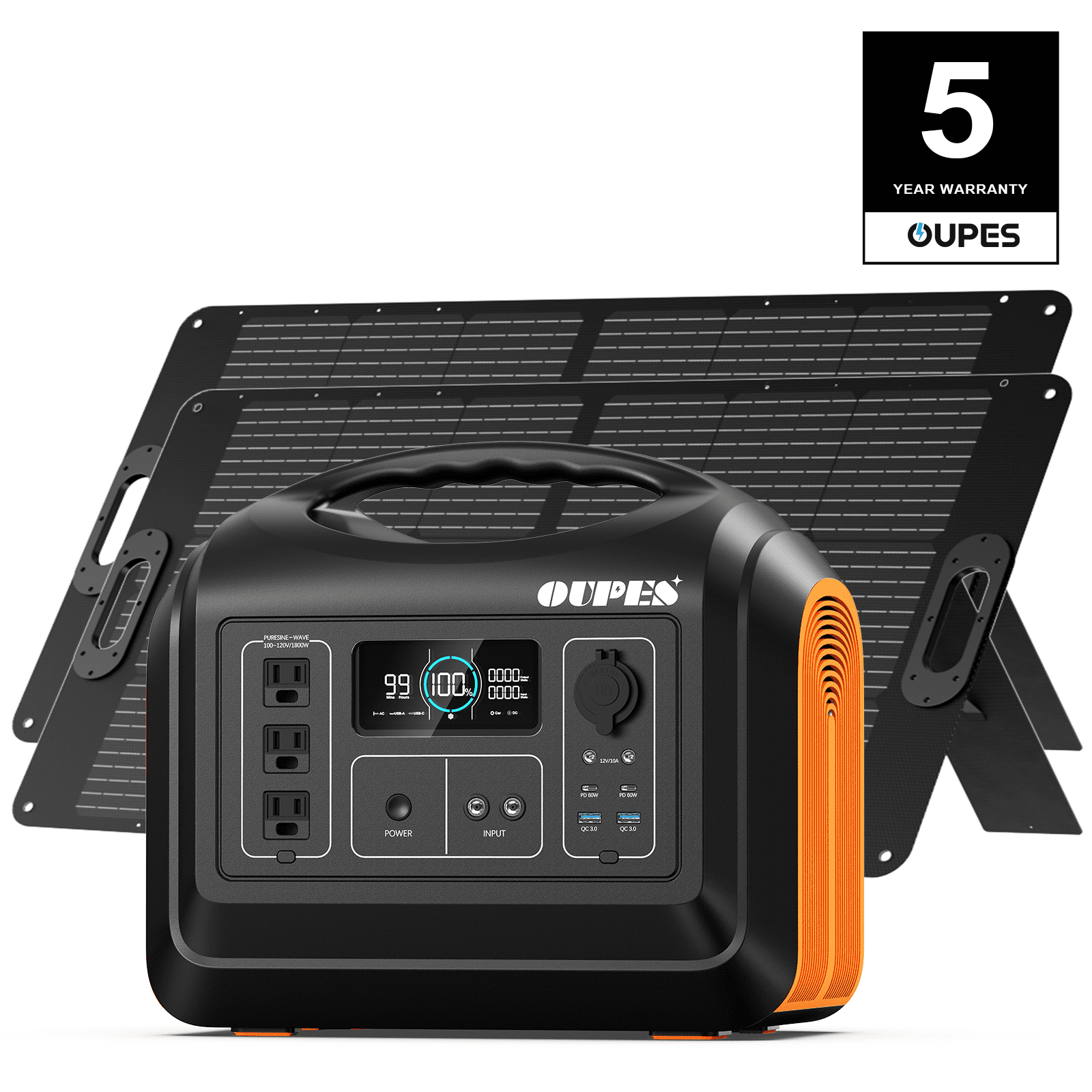 EcoFlow Portable Solar Generator, 882Wh, 1400W AC for Camping