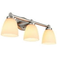 thumbnail image 3 of Sunlite Sconce Vanity Light Fixture, Bell-Shaped Frosted Glass, Brushed Nickel, 3 of 6