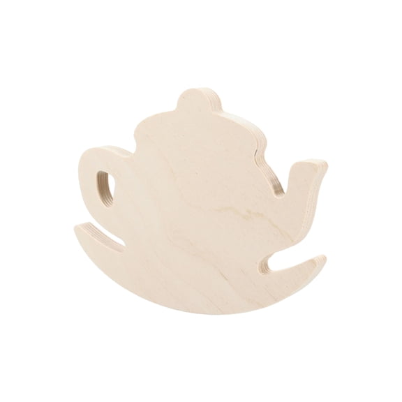 Wood Shape Rocking Teapot 6x5.5"