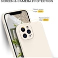thumbnail image 2 of Compatible with iPhone 12 Pro Max Case, Premium Soft Liquid Silicone Rubber Bumper Full Body Camera Protection Anti-Scratch Microfiber Lining Phone Case for iPhone 12 Pro Max 6.7"-White, 2 of 15
