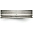 thumbnail image 4 of Chisel Titanium Brushed with Sterling Silver Inlay 6.2mm Grooved Band - Ring Size 6.0, 4 of 8