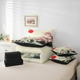 thumbnail image 6 of Manfei Japanese Style Bedding Comforter Set 7 Pieces for Girls Women, Ocean Wave Queen Bedding Sets, Chic Cherry Blossoms Queen Sheet Sets, Super Cozy Room Decor, 6 of 8