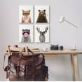 thumbnail image 2 of Stupell Industries Quirky Woodland Animal Portraits Graphic Art Gallery Wrapped Canvas Print Wall Art, Set of 4, Design by Elizabeth Tyndall, 2 of 6