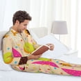 thumbnail image 6 of Fotbe Donuts Pattern Long Sleeve Pajama Set for Men,Sleepwear Set,2-piece Loungewear Set,Soft PJs Comfy Nightwear with Pockets-Large, 6 of 7