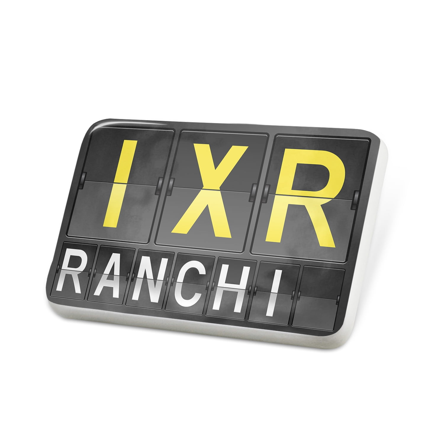 Porcelein Pin IXR Airport Code for Ranchi Lapel Badge NEONBLOND