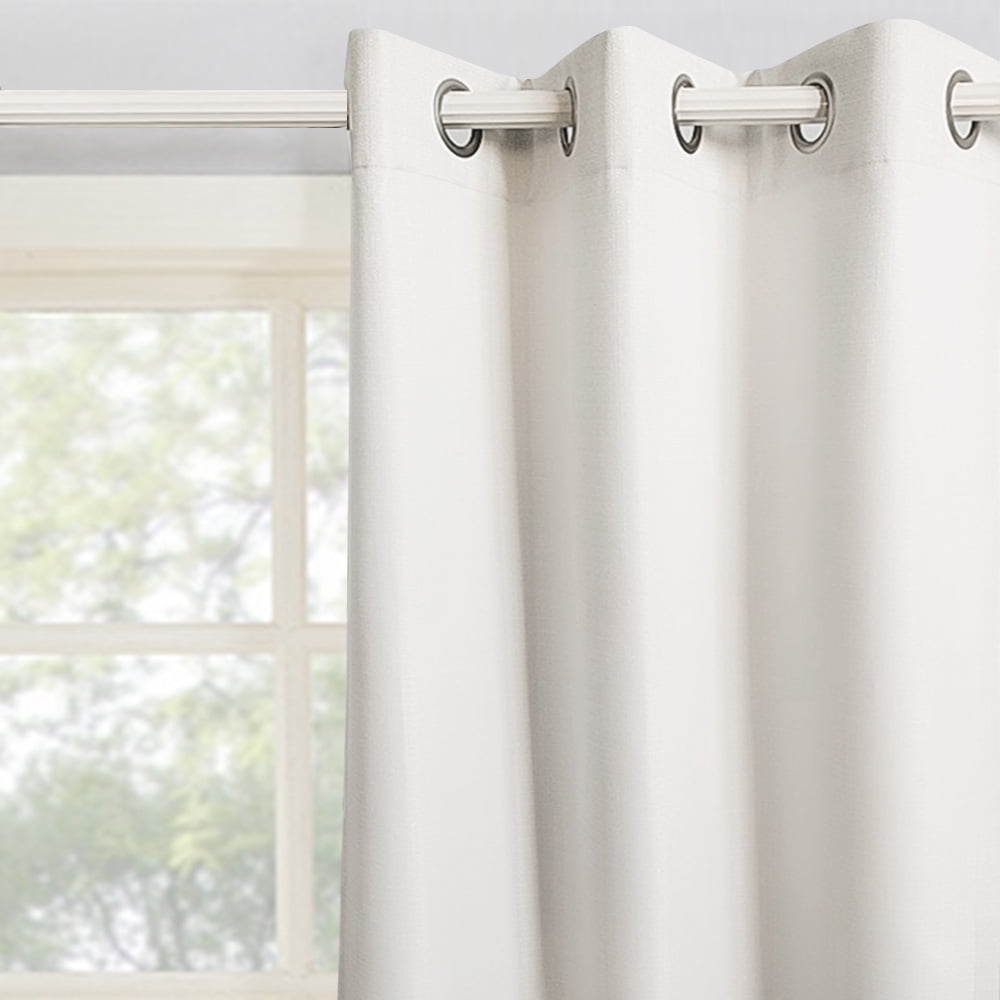 Subrtex Blackout Curtains Embossed Window Drapes 2-Panel Gormmet Curtain (  Greyish White, 53x 63 ) 