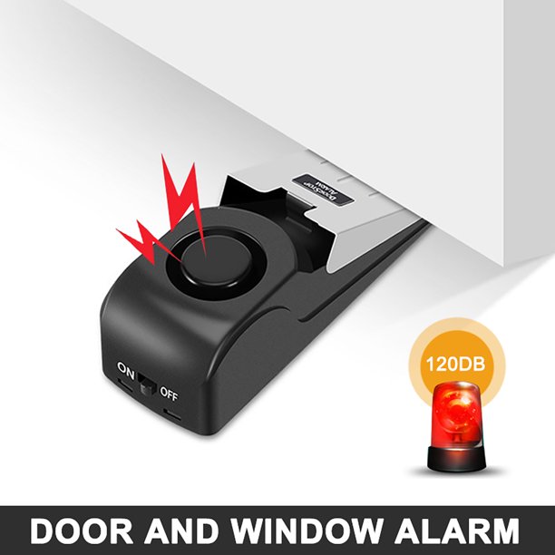 Alarma De Tope De Puerta Alarma de tope de puerta - Cuña de alarma de tope de puerta de entrada de 120 dB para el hogar del hotel