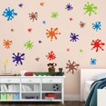 thumbnail image 2 of GFDYREE Multicolor Paint Wall Decal (112pcs), Splatter and Splotches Wall Sticker for Classroom Decoration, Primary Color Paint Splash Room Decor Ink Splotch Wall Stickers, 2 of 6