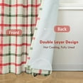 thumbnail image 2 of DriftAway 2 Panels 100% Blackout Windowpane Plaid Linen Curtains Double Layer Drapes for Bedroom 72 Inches Long Farmhouse Thermal Insulated 3.25 Inch Rod Pocket Back Tab for Living Room Red Green, 2 of 7