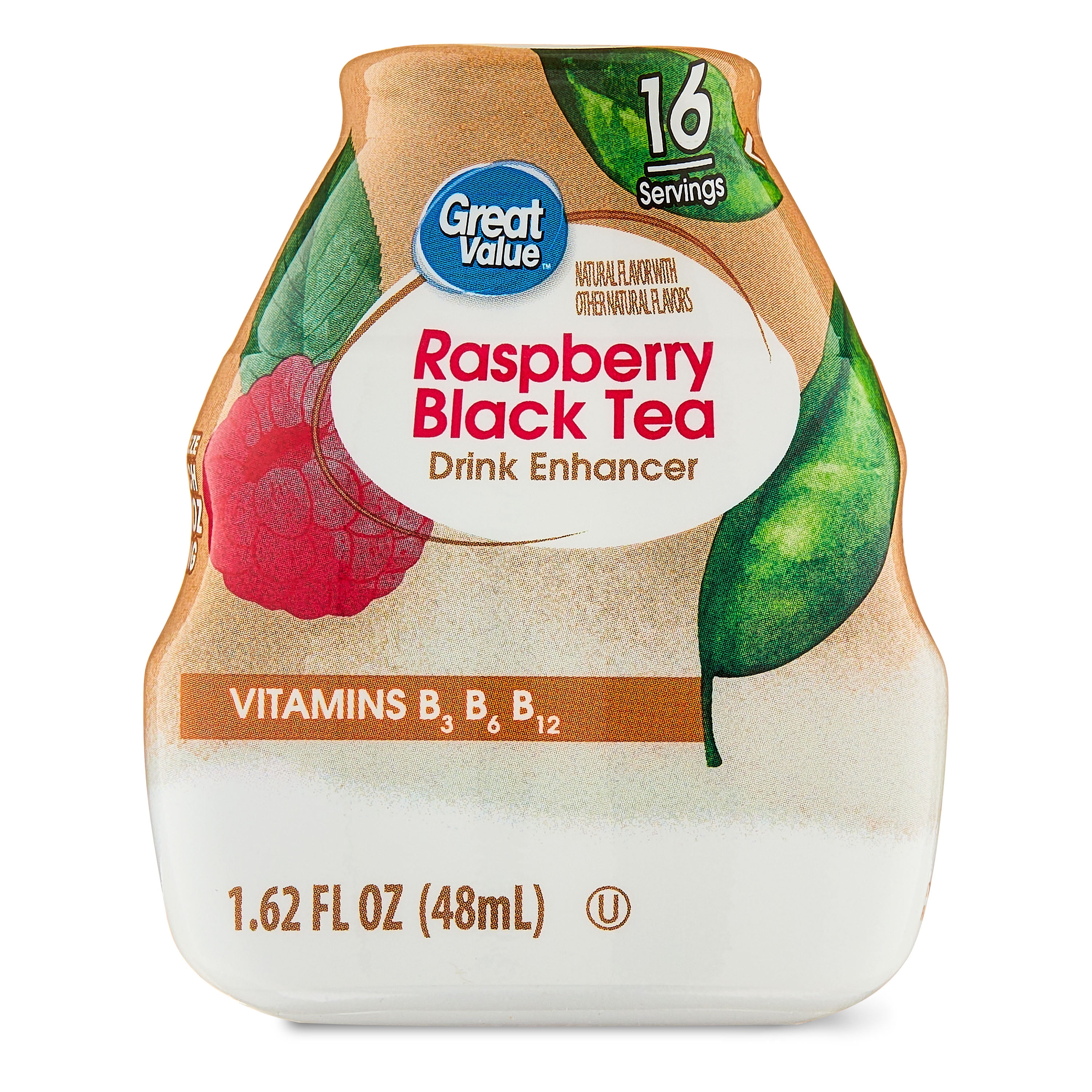 (3 pack) Great Value Raspberry Black Tea Drink Enhancer, 1.62 fl oz