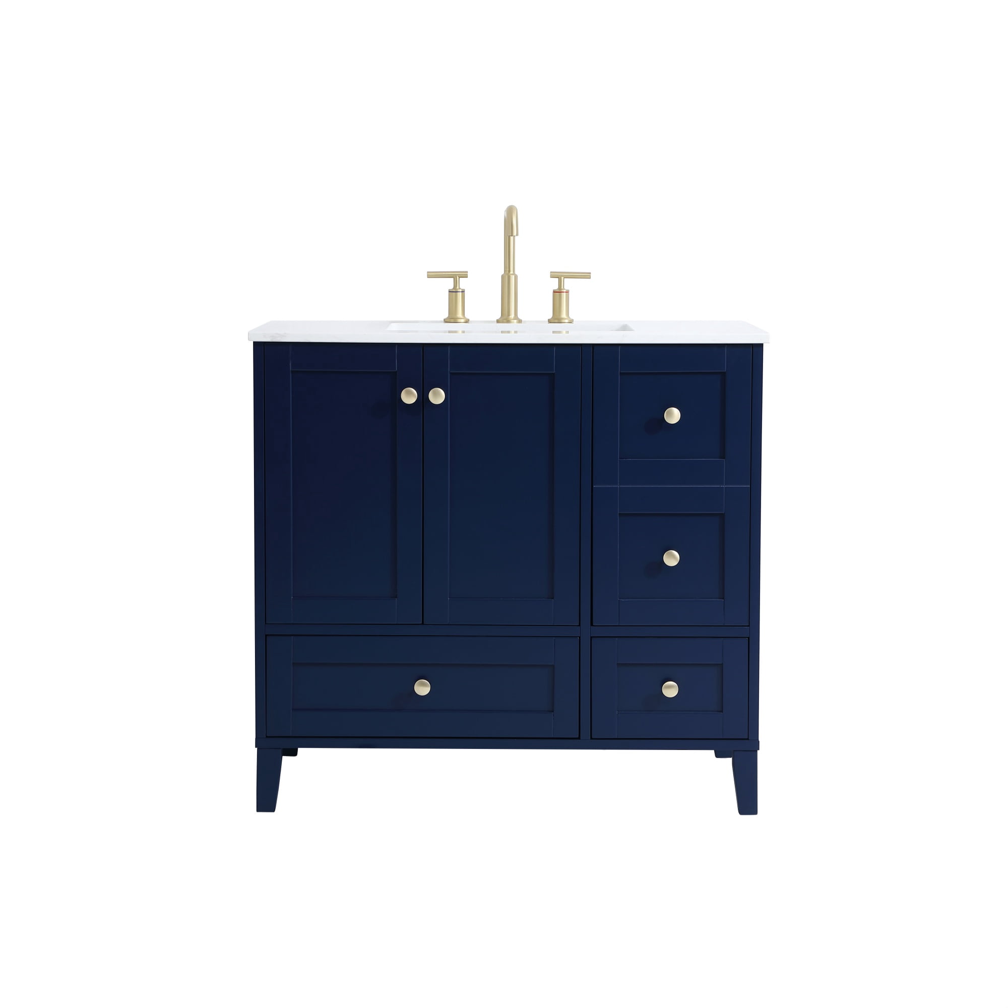 36 inch Single Bathroom Vanity in Blue - Walmart.com - Walmart.com