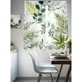 thumbnail image 4 of Green Leaves Sheer Curtains 72 Inch Length 2 Panels Set Window Treatments, Summer Botanical Farmhouse Watercolor Leaf Rod Pocket Semi Curtains for Living Room/Bedroom/Kitchen Décor, 104"W x 72"L, 4 of 7