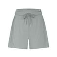 thumbnail image 4 of Plebaso Womens Sweat Shorts High Waist Drawstring Lounge Shorts with Pockets Summer Casual Workout Shorts, 4 of 7