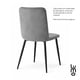 thumbnail image 5 of Set de 2 Sillas para Comedor Respaldo Alto Velvet Acolchadas gris, 5 of 7