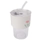 thumbnail image 1 of Vaso de plástico con pajita, 500 ml, 16 oz, vaso de plástico, vaso de plástico para café helado con tapa y pajita, vaso de plástico para café con tapa y pajita, artesanía superior, 1 of 14
