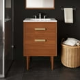 thumbnail image 1 of Modway Cassia 24" Teak Wood Bathroom Vanity Cabinet (Sink Basin Not Included) in Natural, 1 of 10