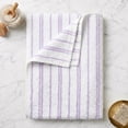 thumbnail image 2 of Mainstays Basic Striped Bath Towel, Soft 100% Cotton and Highly Absorbent Bath Towel, Lavender, 2 of 4