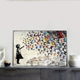 thumbnail image 2 of HFDF Abstract Creative Graffiti Street Canvas Wall Art Banksy Painting Artwork Wall Decor Graffiti butterfly Painting Colorful Artwork Pop Art Wall Decor Art for Living Room Bedroom 24x20inch Framed, 2 of 6