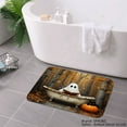 thumbnail image 3 of SPXUBZ Halloween Ghost Pumpkin Forest Non Slip Flannel Floor Mat for Bathroom Kitchen Bedroom Decor 16x24 inch, 3 of 5