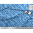 thumbnail image 2 of Soimoi Blue Crepe Silk Fabric Clouds & Bird Print Fabric by Yard 42 Inch Wide, 2 of 5