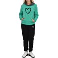 thumbnail image 1 of Gibobby Sudaderas de Forro Polar y Pantalones Conjunto deportivo de forro polar para mujer, sudadera con capucha de manga larga con bolsillos y pantalones(BK1,XL), 1 of 5