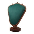 thumbnail image 1 of Expositor de collares, soporte para joyas, maniquí de collar con base de madera de moda para Verde oscuro, 1 of 9