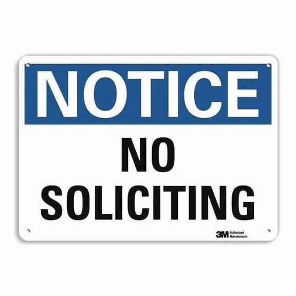 Lyle Notice Sign,10 in x 14 in,Aluminum U5-1413-RA_14X10